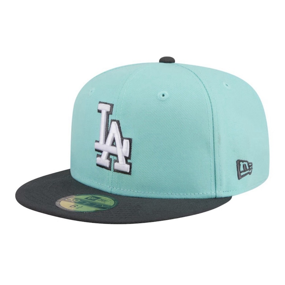Men's New Era Turquoise/Charcoal Los Angeles Dodgers Two-Tone Color Pack 59FIFTY